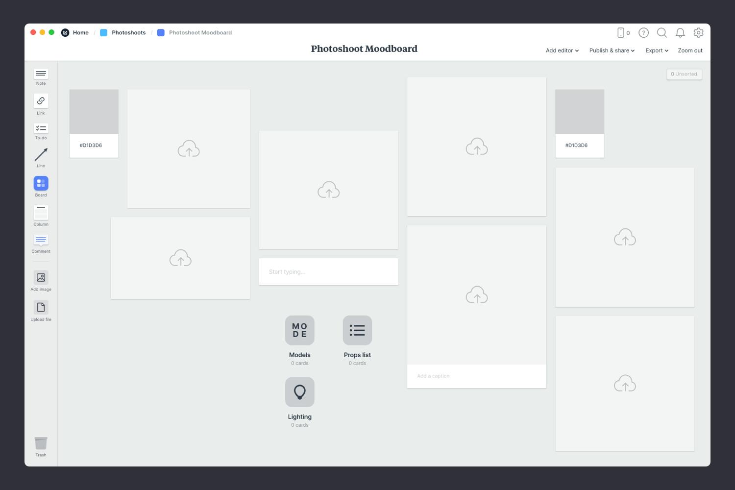 Photoshoot Moodboard Step1