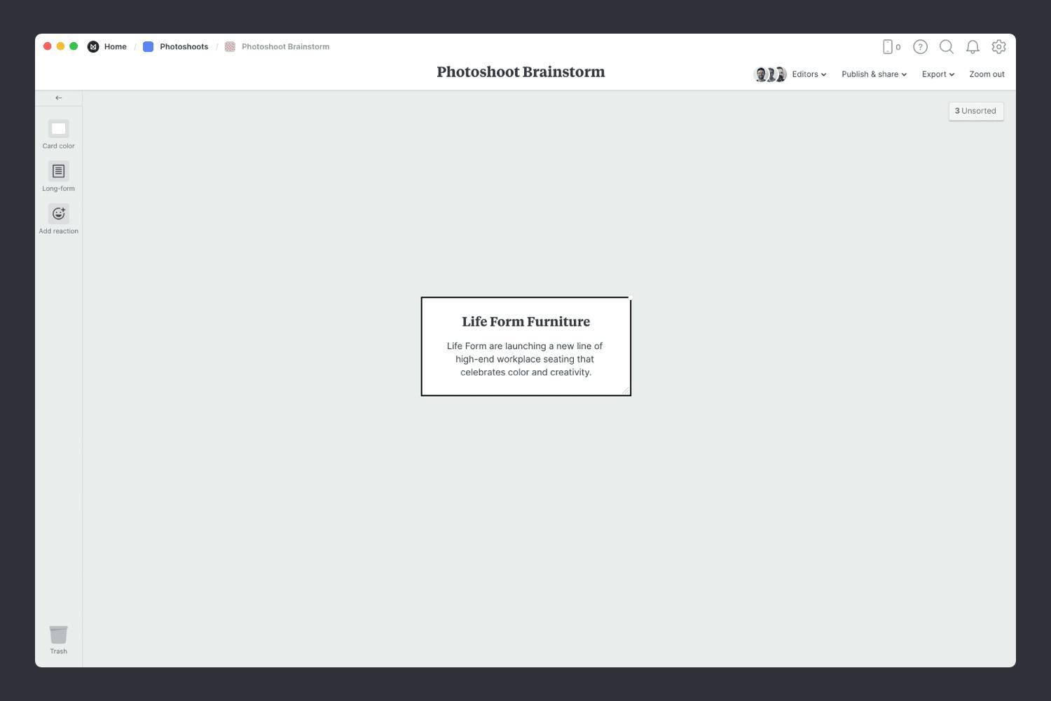 Photoshoot Brainstorm Guide Step1