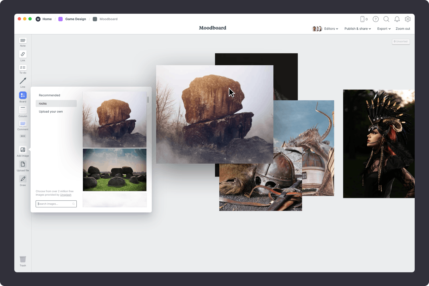 Game design moodboard guide step03