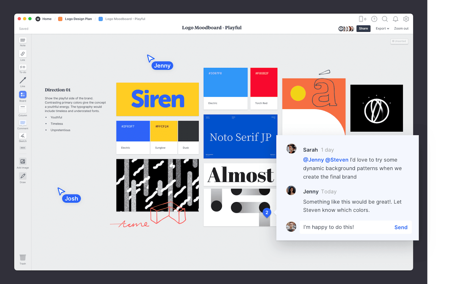 Logo design moodboard template step07